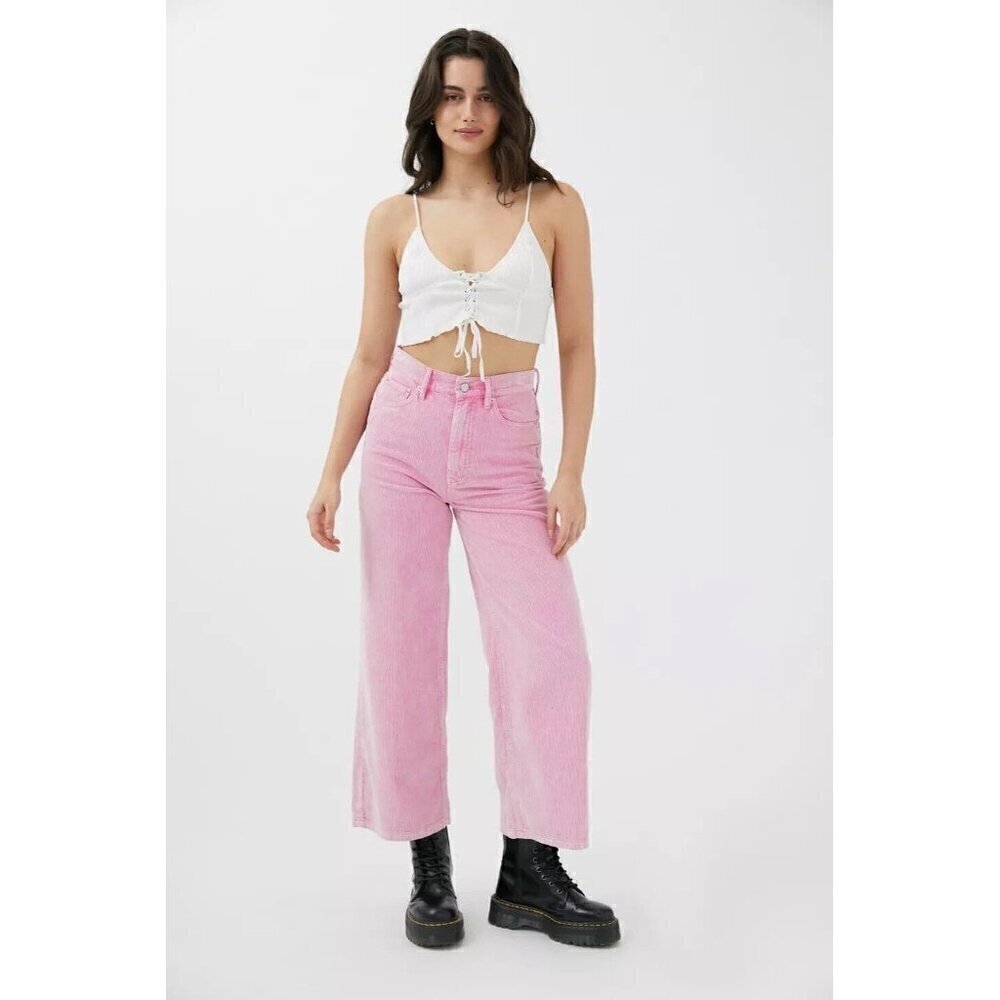 Urban Outfitters Pink Flare Jeans